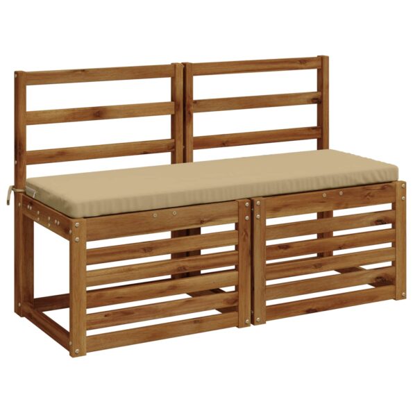 vidaXL Vankúš na lavičku SOEST 100% polyester Béžová 110 x 40 x 5 cm – Obrázok 3