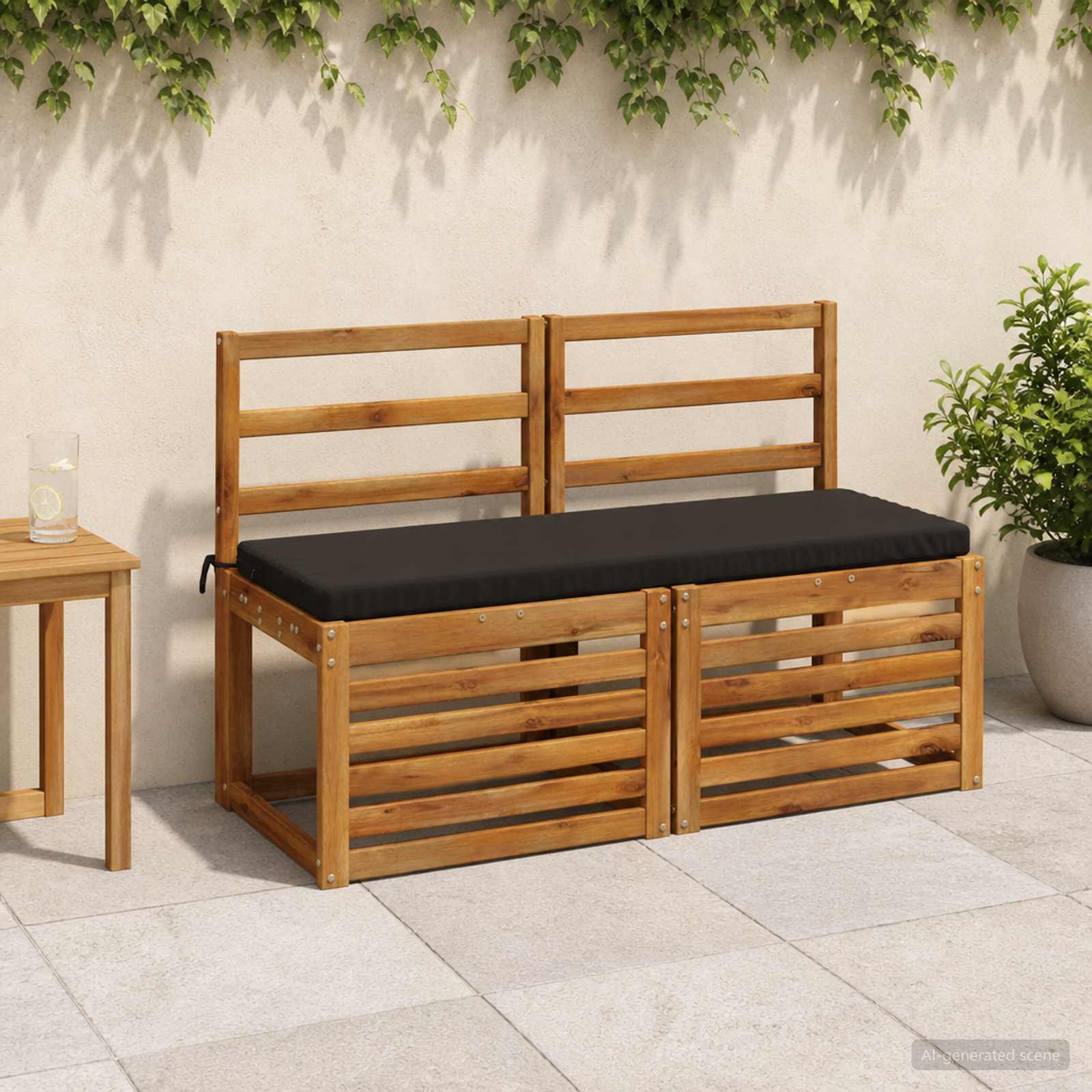 948820_1.jpg vidaXL Vankúš na lavičku SOEST 100% polyester Čierna 110 x 40 x 5 cm – Obrázok 1