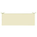 vidaXL Vankúš na lavičku SOEST 100% polyester Krémová 120 x 40 x 5 cm – Obrázok 6