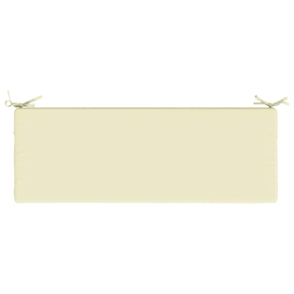 vidaXL Vankúš na lavičku SOEST 100% polyester Krémová 120 x 40 x 5 cm – Obrázok 6