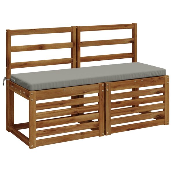 vidaXL Vankúš na lavičku SOEST 100% polyester Sivá 120 x 40 x 5 cm – Obrázok 3