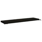vidaXL Vankúš na lavičku SOEST 100% polyester Čierna 140 x 40 x 5 cm – Obrázok 5