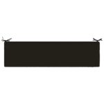 vidaXL Vankúš na lavičku SOEST 100% polyester Čierna 140 x 40 x 5 cm – Obrázok 6