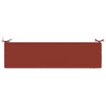 vidaXL Vankúš na lavičku SOEST 100% polyester Červená 140 x 40 x 5 cm – Obrázok 6