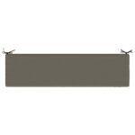 vidaXL Vankúš na lavičku SOEST 100% polyester Sivá 140 x 40 x 5 cm – Obrázok 6