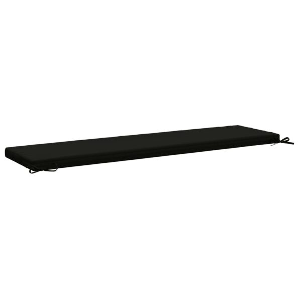 vidaXL Vankúš na lavičku SOEST 100% polyester Čierna 140 x 40 x 5 cm – Obrázok 5