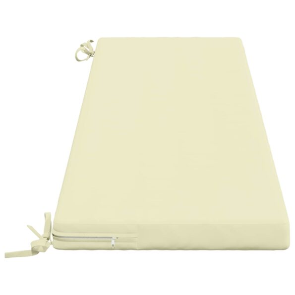 vidaXL Vankúš na lavičku SOEST 100% polyester Krémová 140 x 40 x 5 cm – Obrázok 4