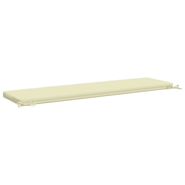 vidaXL Vankúš na lavičku SOEST 100% polyester Krémová 140 x 40 x 5 cm – Obrázok 5