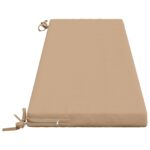 vidaXL Vankúš na lavičku SOEST 100% polyester Piesková 150 x 40 x 5 cm – Obrázok 4