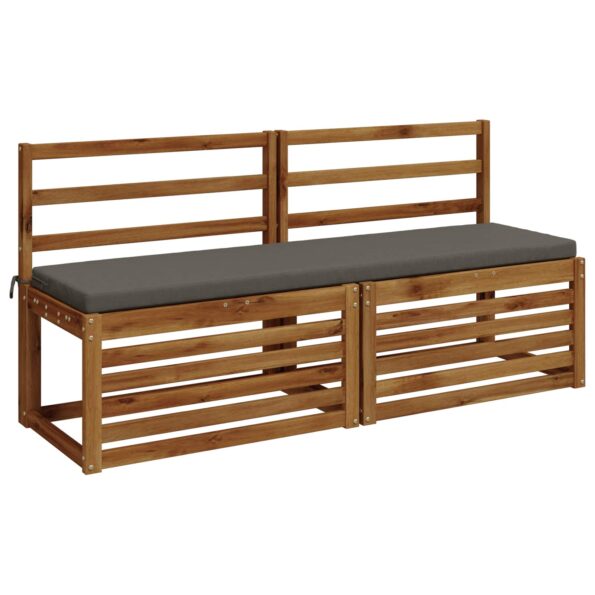 vidaXL Vankúš na lavičku SOEST 100% polyester Sivá 150 x 40 x 5 cm – Obrázok 3