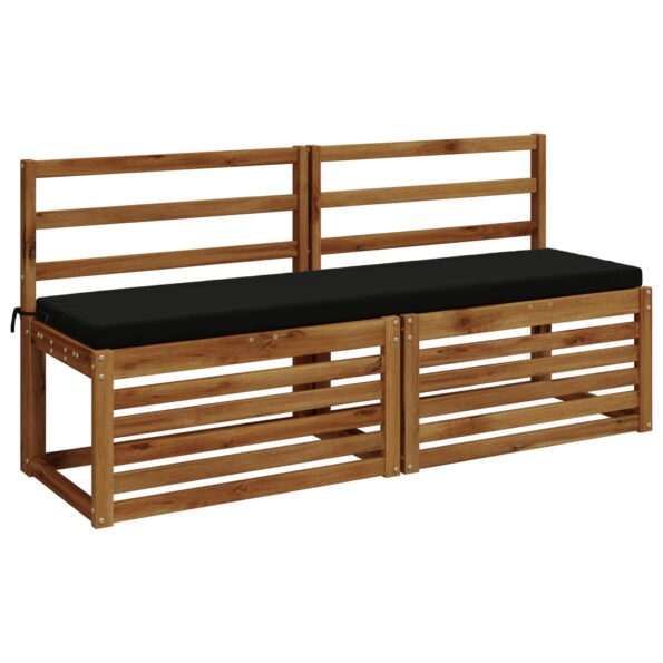 vidaXL Vankúš na lavičku SOEST 100% polyester Čierna 150 x 40 x 5 cm – Obrázok 2