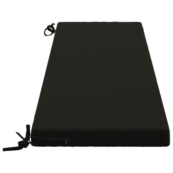vidaXL Vankúš na lavičku SOEST 100% polyester Čierna 150 x 40 x 5 cm – Obrázok 3