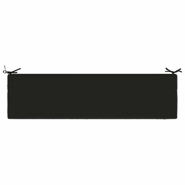 vidaXL Vankúš na lavičku SOEST 100% polyester Čierna 150 x 40 x 5 cm – Obrázok 5