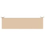 vidaXL Vankúš na lavičku SOEST 100% polyester Krémová 160 x 40 x 5 cm – Obrázok 6