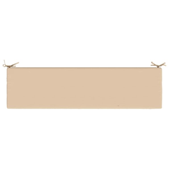 vidaXL Vankúš na lavičku SOEST 100% polyester Krémová 160 x 40 x 5 cm – Obrázok 6