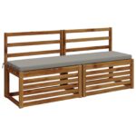 vidaXL Vankúš na lavičku SOEST 100% polyester Sivá 160 x 40 x 5 cm – Obrázok 3