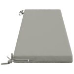 vidaXL Vankúš na lavičku SOEST 100% polyester Sivá 160 x 40 x 5 cm – Obrázok 4