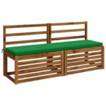 vidaXL Vankúš na lavičku SOEST 100% polyester Zelená 160 x 40 x 5 cm – Obrázok 3