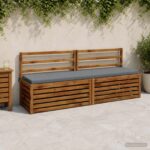 vidaXL Vankúš na lavičku SOEST 100% polyester Modrá 170 x 40 x 5 cm