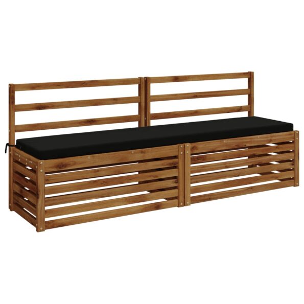 vidaXL Vankúš na lavičku SOEST 100% polyester Čierna 170 x 40 x 5 cm – Obrázok 3