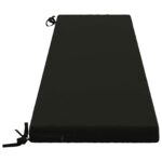 vidaXL Vankúš na lavičku SOEST 100% polyester Čierna 170 x 40 x 5 cm – Obrázok 4