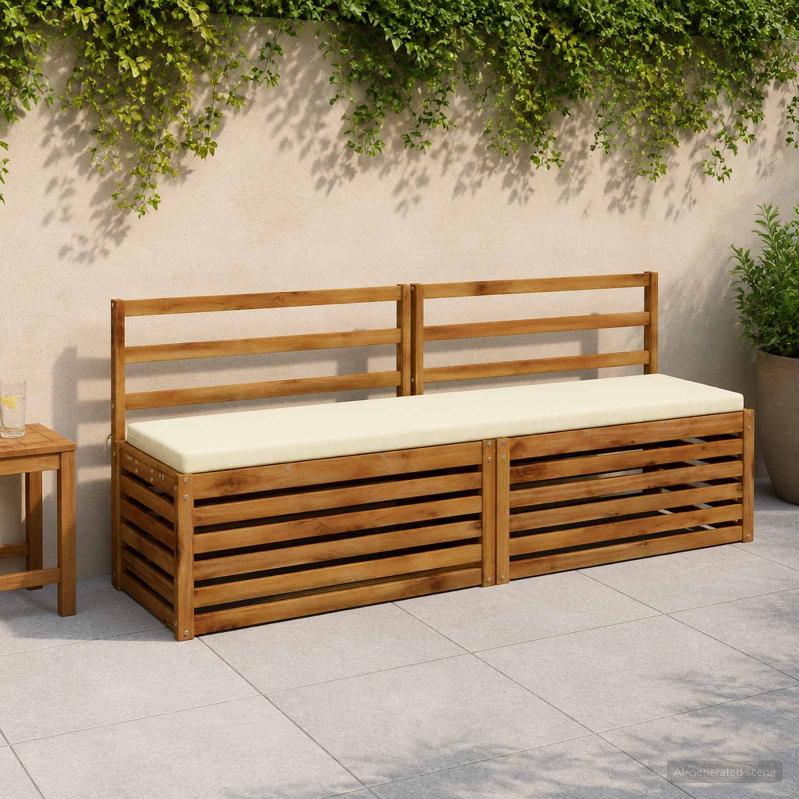 949114_1.jpg vidaXL Vankúš na lavičku SOEST 100% polyester Krémová 170 x 40 x 5 cm – Obrázok 1