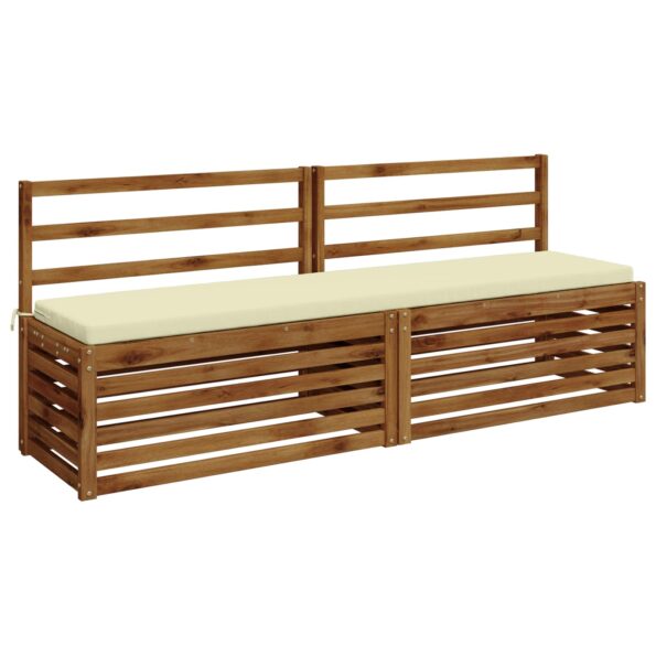 vidaXL Vankúš na lavičku SOEST 100% polyester Krémová 170 x 40 x 5 cm – Obrázok 2