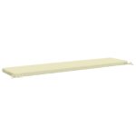vidaXL Vankúš na lavičku SOEST 100% polyester Krémová 170 x 40 x 5 cm – Obrázok 4