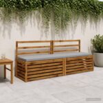 vidaXL Vankúš na lavičku SOEST 100% polyester Sivá 170 x 40 x 5 cm