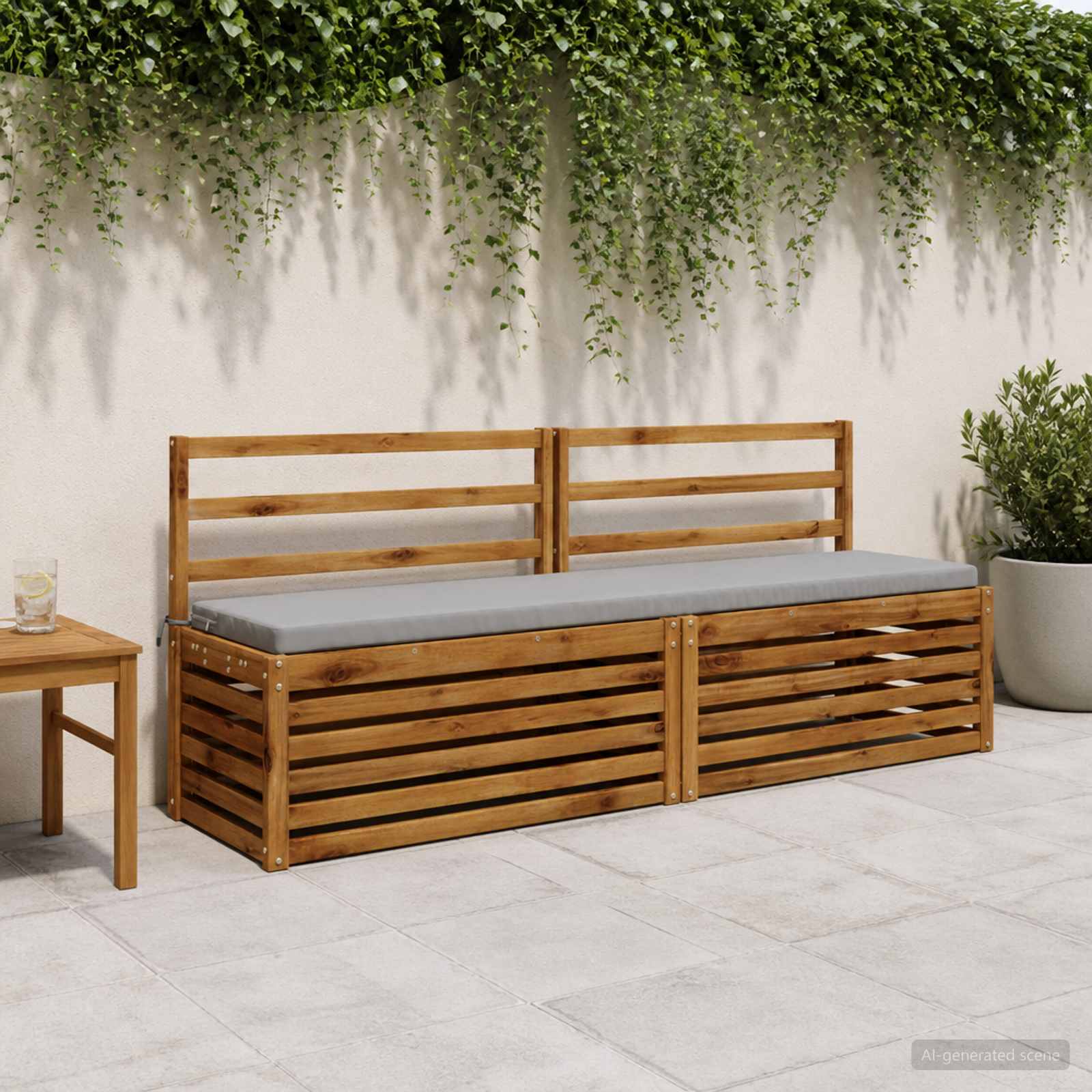 949118_1.jpg vidaXL Vankúš na lavičku SOEST 100% polyester Sivá 170 x 40 x 5 cm – Obrázok 1