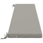 vidaXL Vankúš na lavičku SOEST 100% polyester Sivá 170 x 40 x 5 cm – Obrázok 4