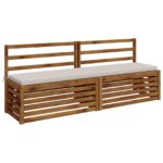 vidaXL Vankúš na lavičku SOEST 100% polyester Biela 180 x 40 x 5 cm – Obrázok 3