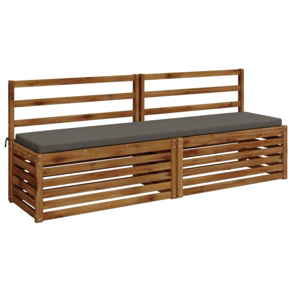 vidaXL Vankúš na lavičku SOEST 100% polyester Sivá 180 x 40 x 5 cm – Obrázok 3