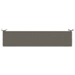 vidaXL Vankúš na lavičku SOEST 100% polyester Sivá 180 x 40 x 5 cm – Obrázok 6