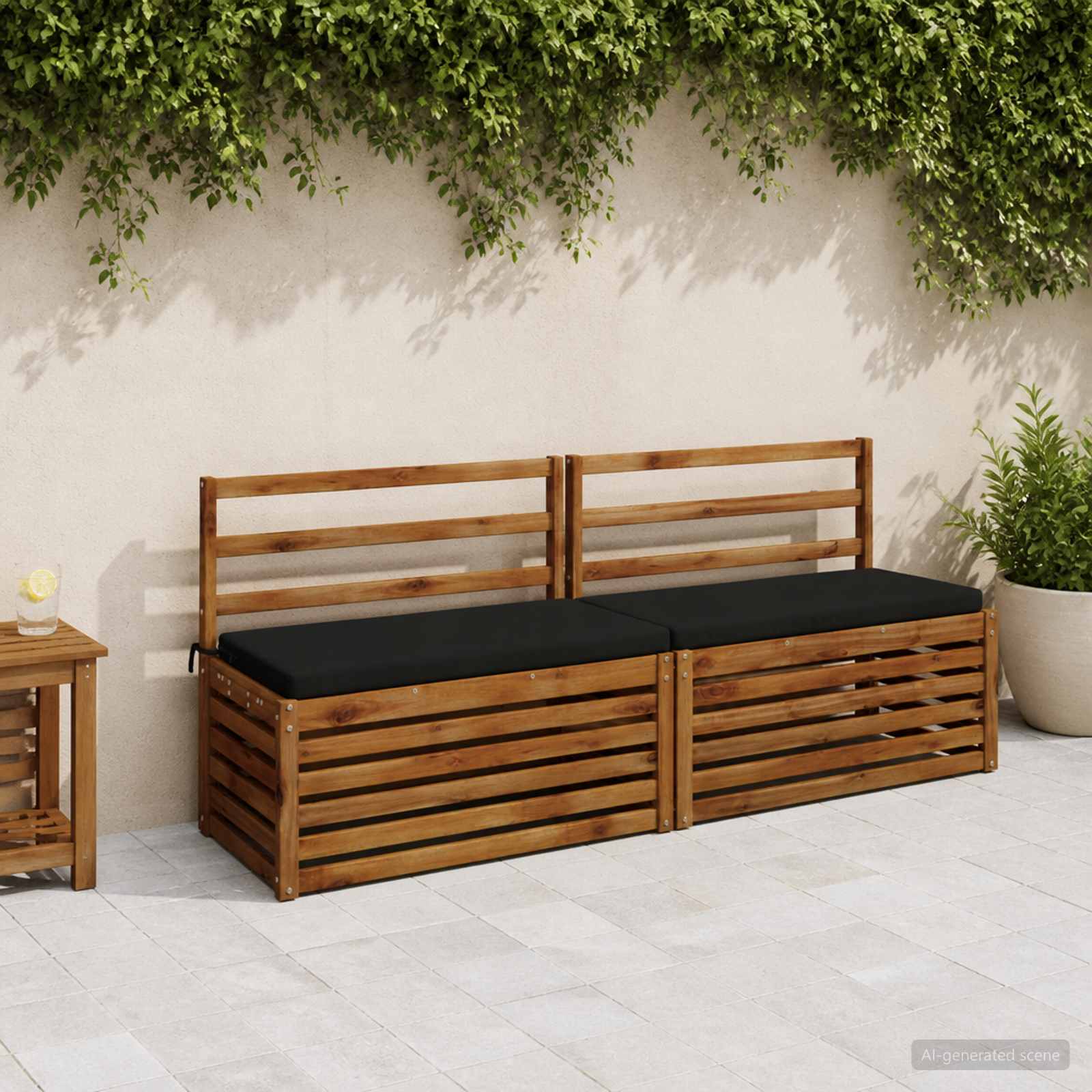949168_1.jpg vidaXL Vankúš na lavičku SOEST 100% polyester Čierna 180 x 40 x 5 cm – Obrázok 1