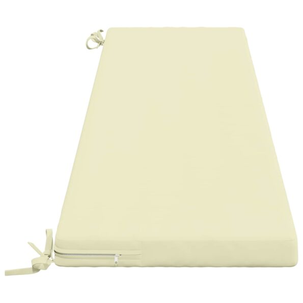 vidaXL Vankúš na lavičku SOEST 100% polyester Krémová 180 x 40 x 5 cm – Obrázok 3