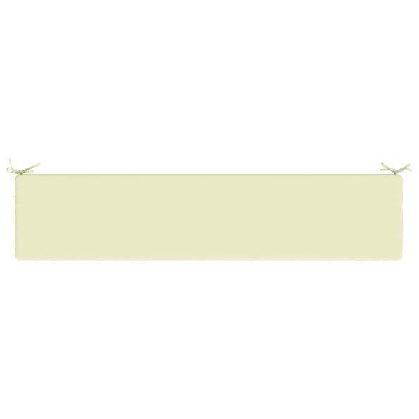 vidaXL Vankúš na lavičku SOEST 100% polyester Krémová 180 x 40 x 5 cm – Obrázok 5