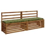 vidaXL Vankúš na lavičku SOEST 100% polyester Design s listami – Obrázok 3