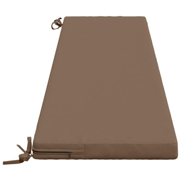 vidaXL Vankúš na lavičku SOEST 100% polyester Sivohnedá – Obrázok 4