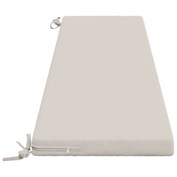 vidaXL Vankúš na lavičku SOEST 100% polyester Biela 200 x 40 x 5 cm – Obrázok 4