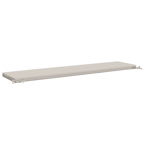 vidaXL Vankúš na lavičku SOEST 100% polyester Biela 200 x 40 x 5 cm – Obrázok 5