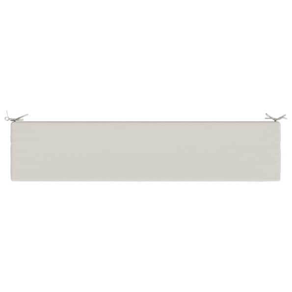 vidaXL Vankúš na lavičku SOEST 100% polyester Biela 200 x 40 x 5 cm – Obrázok 6
