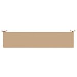 vidaXL Vankúš na lavičku SOEST 100% polyester Piesková 200 x 40 x 5 cm – Obrázok 6