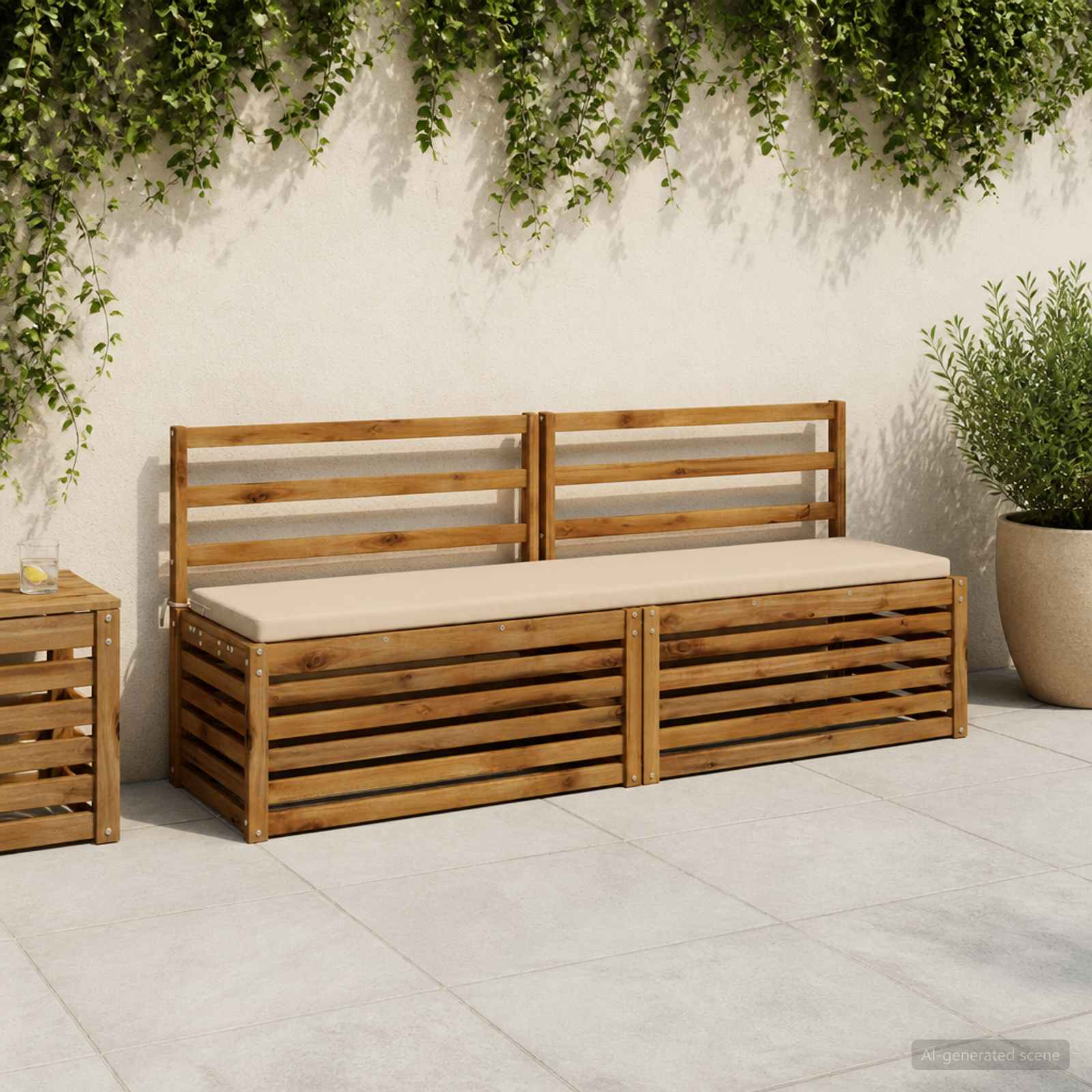 949218_1.jpg vidaXL Vankúš na lavičku SOEST 100% polyester Krémová 200 x 40 x 5 cm – Obrázok 1