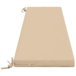 vidaXL Vankúš na lavičku SOEST 100% polyester Krémová 200 x 40 x 5 cm – Obrázok 4