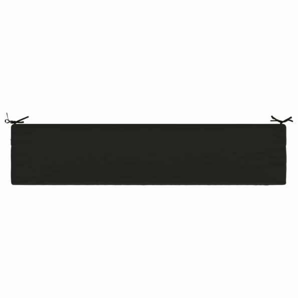 vidaXL Vankúš na lavičku SOEST 100% polyester Čierna 200 x 40 x 5 cm – Obrázok 6