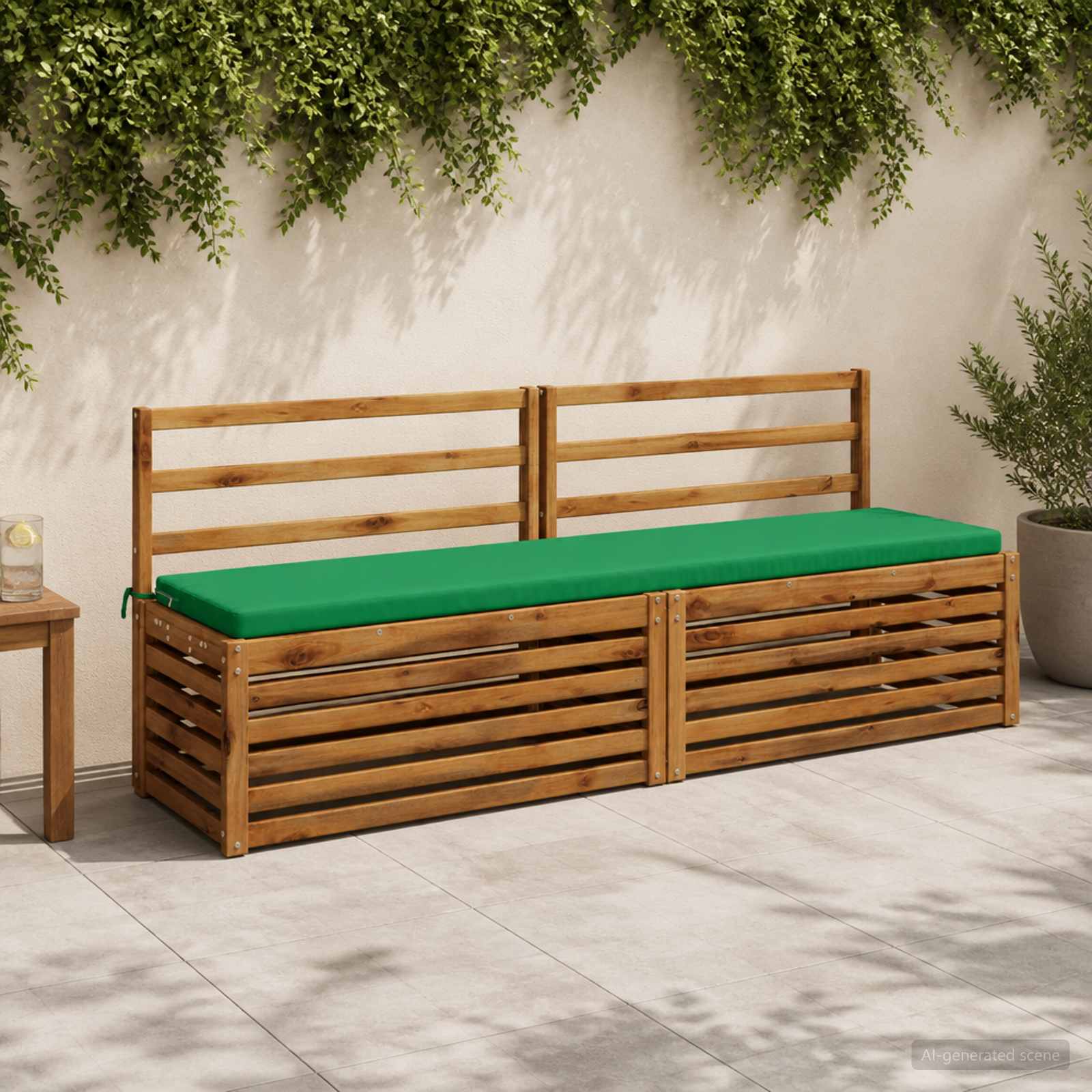 949236_1.jpg vidaXL Vankúš na lavičku SOEST 100% polyester Zelená 200 x 40 x 5 cm – Obrázok 1