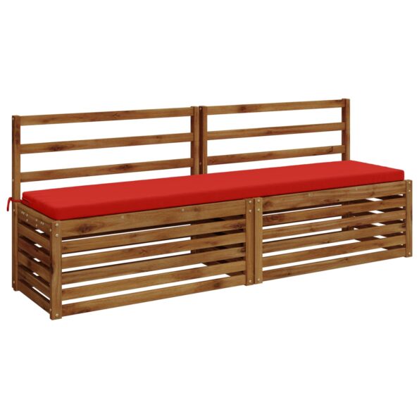 vidaXL Vankúš na lavičku SOEST 100% polyester Červená 200 x 40 x 5 cm – Obrázok 3