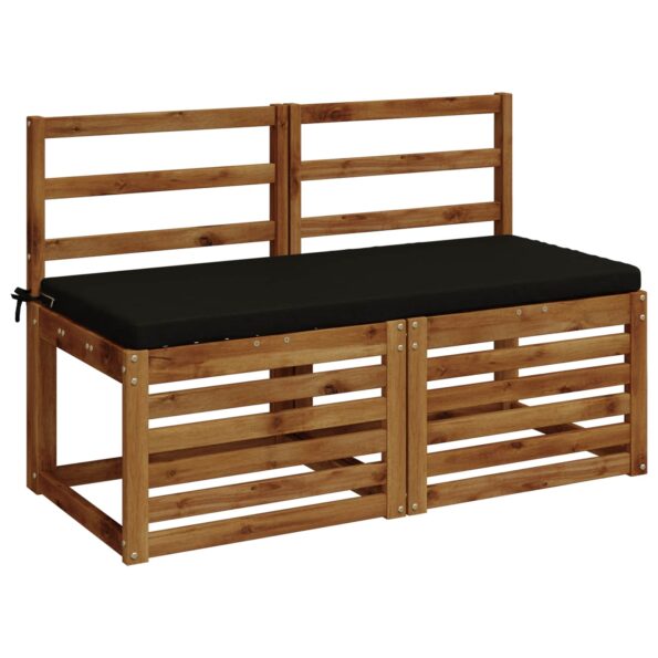 vidaXL Vankúš na lavičku SOEST 100% polyester Čierna 110 x 50 x 5 cm – Obrázok 3