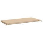 vidaXL Vankúš na lavičku SOEST 100% polyester Krémová 110 x 50 x 5 cm – Obrázok 5
